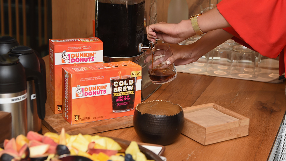 Dunkin' K cups in boxes