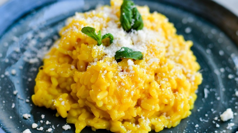 Risotto alla milanese with saffron