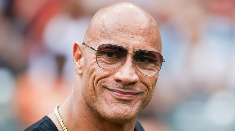 closeup of dwayne the rock johnson