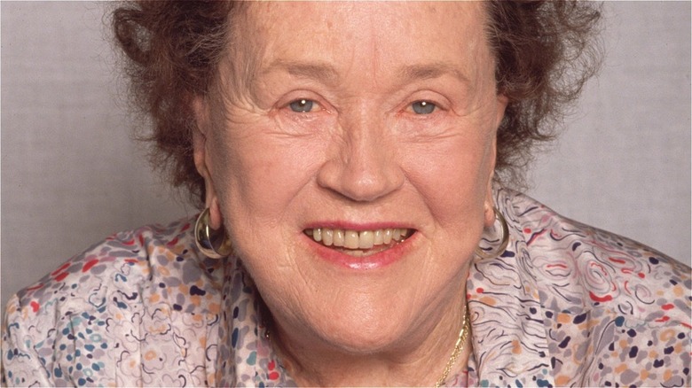 Julia Child smiles in close-up