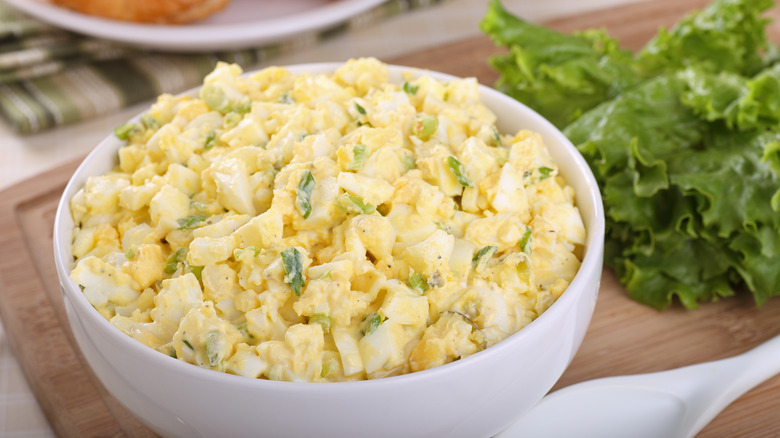 Egg salad in a bowl