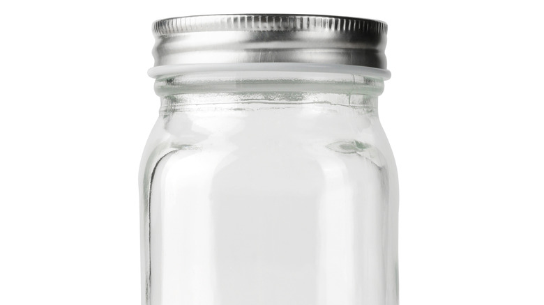 Empty mason jar