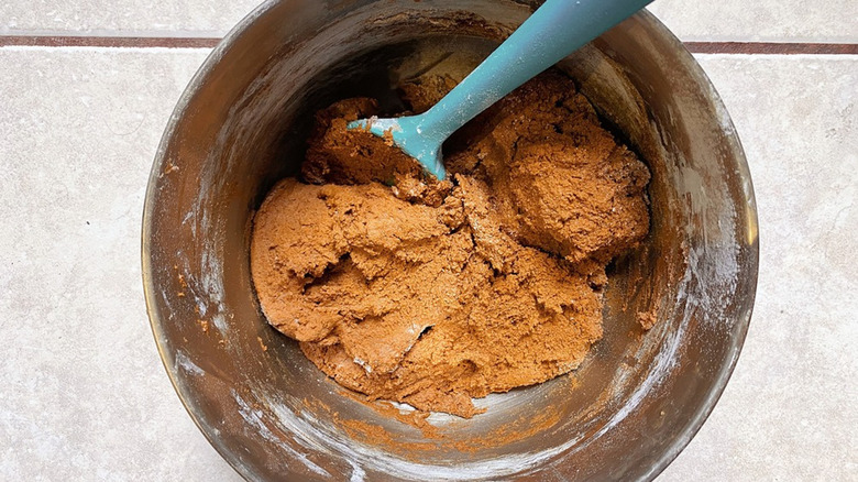 gingerbread dough in bowl