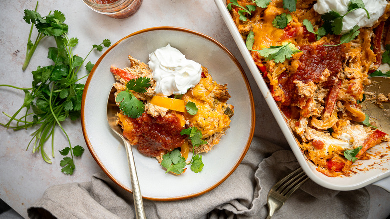 casserole on plate