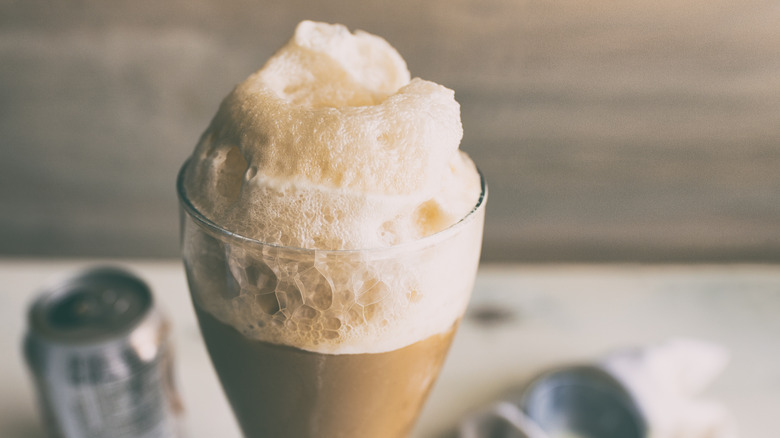 Large root beer float