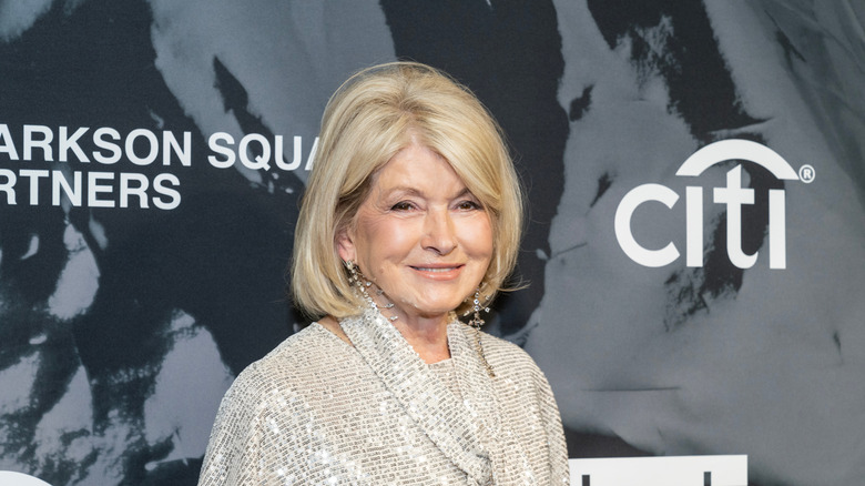 Martha Stewart headshot at a gala event