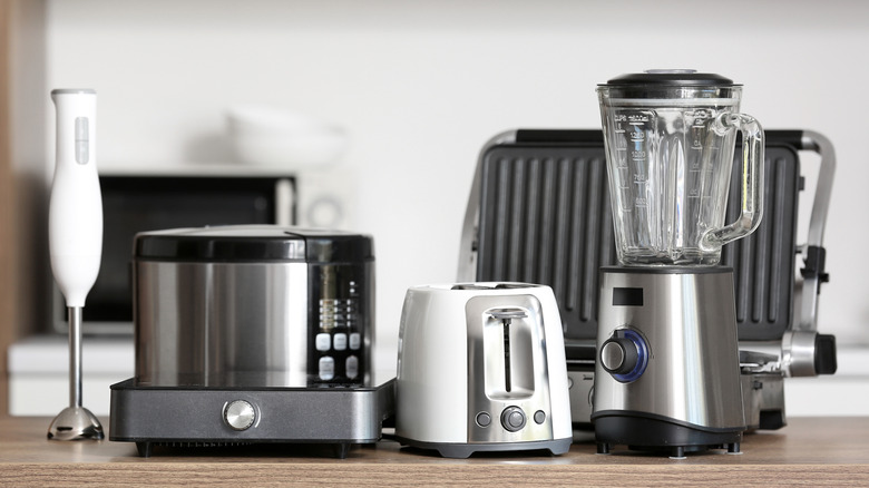 Kitchen appliances on table