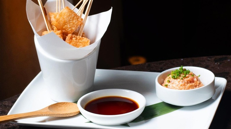 Nobu's crispy rice with spicy tuna appetizer