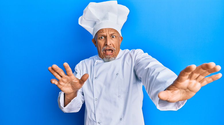 Frightened chef