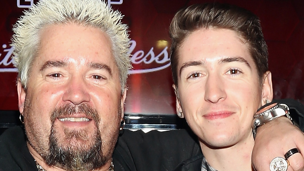 Guy and Hunter Fieri smiling
