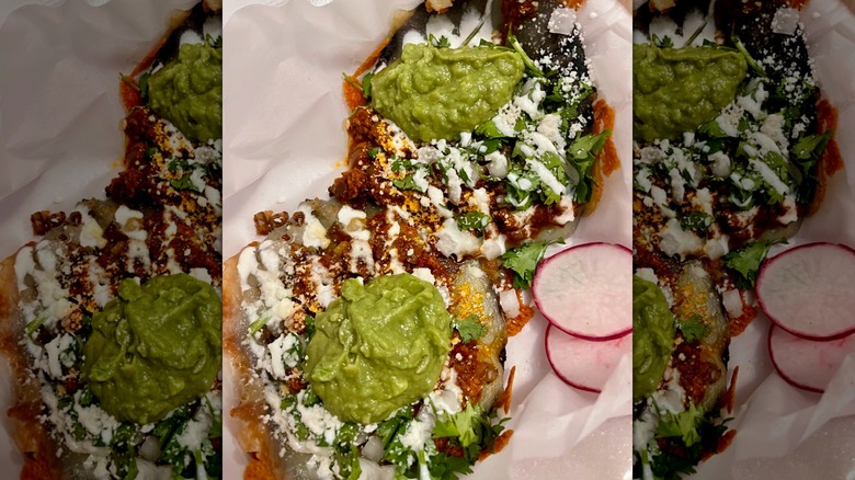 Two queso tacos from Villa's Tacos