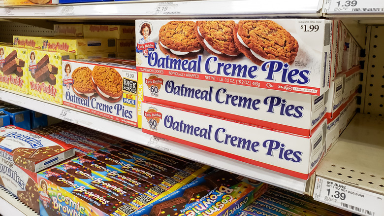 Little Debbie products on a store shelf