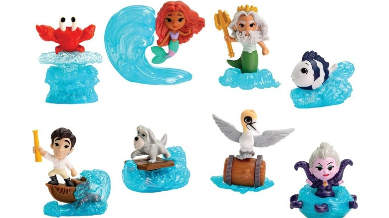 Plastic Happy Meal Little Mermaid toys
