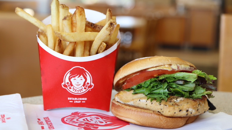 Wendy's fries and chicken sandwich