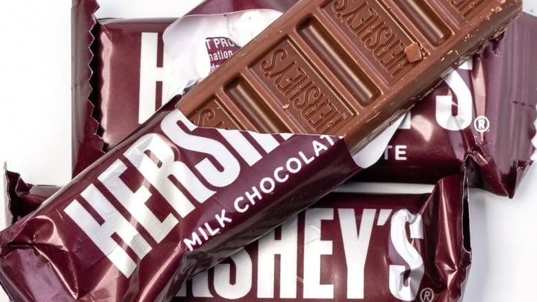 Opened Hershey's chocolate bars