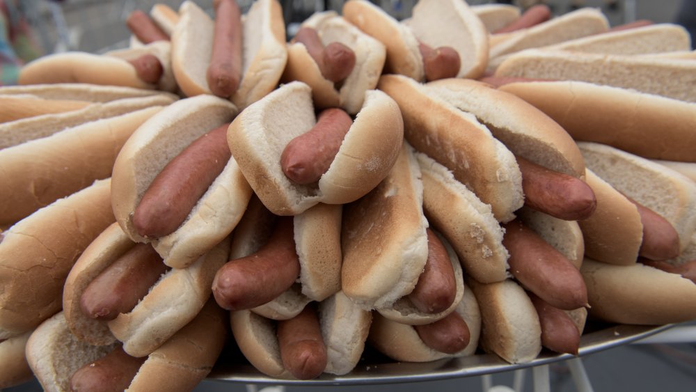 hot dogs at Nathan's Famous contest