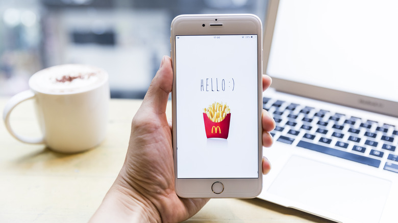 McDonald's app on a phone