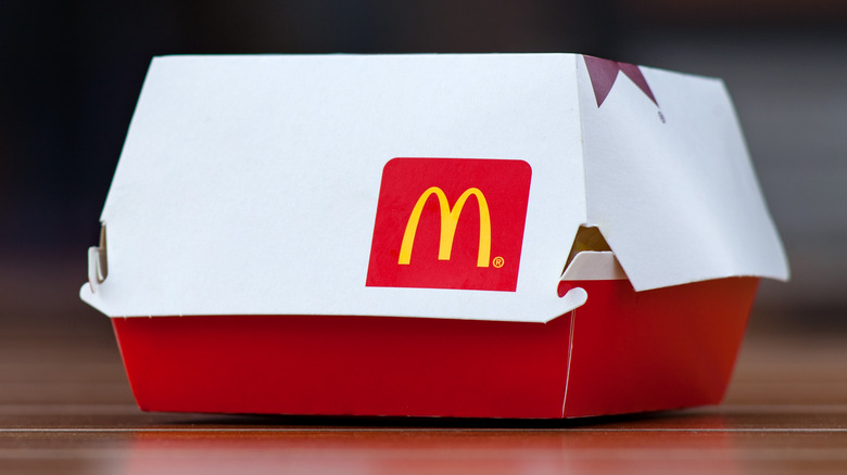 mcdonald's red and whiter box