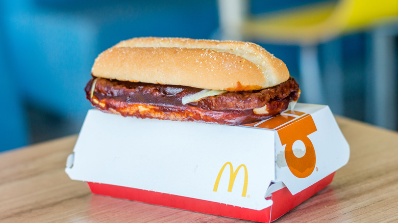 McRib on its box