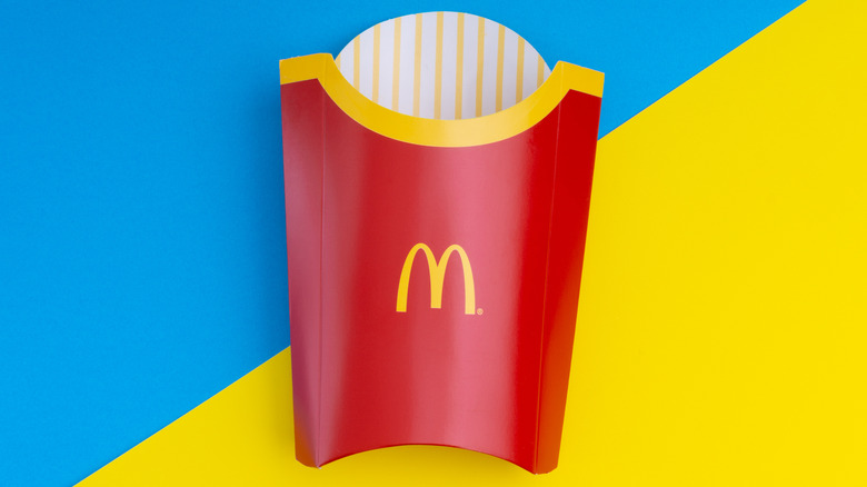 empty McDonald's fry container