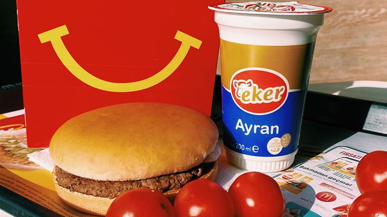 McDonald's Turkey ayran and burger 