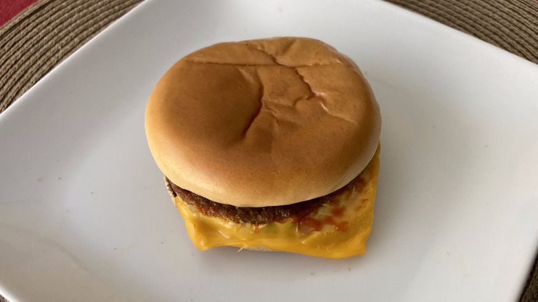 McDonald's McDouble on plate