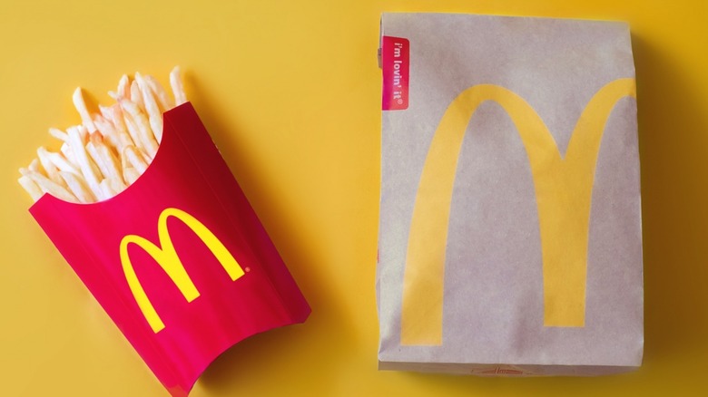 mcdonald's fries and bag