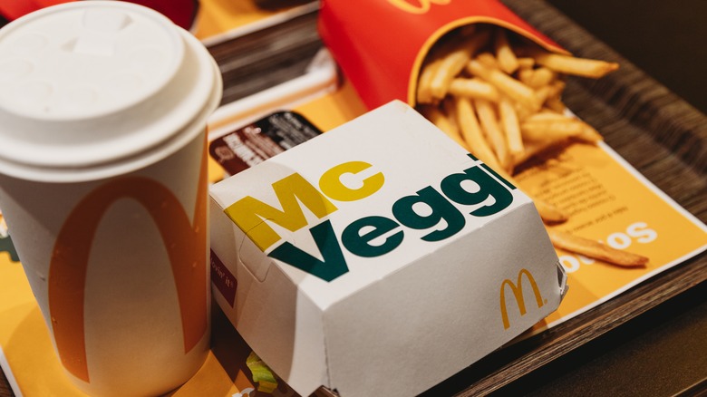 McDonald's vegan sandwich in box