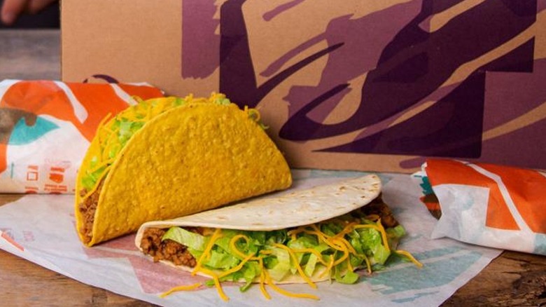 hard and soft shell tacos from taco bell