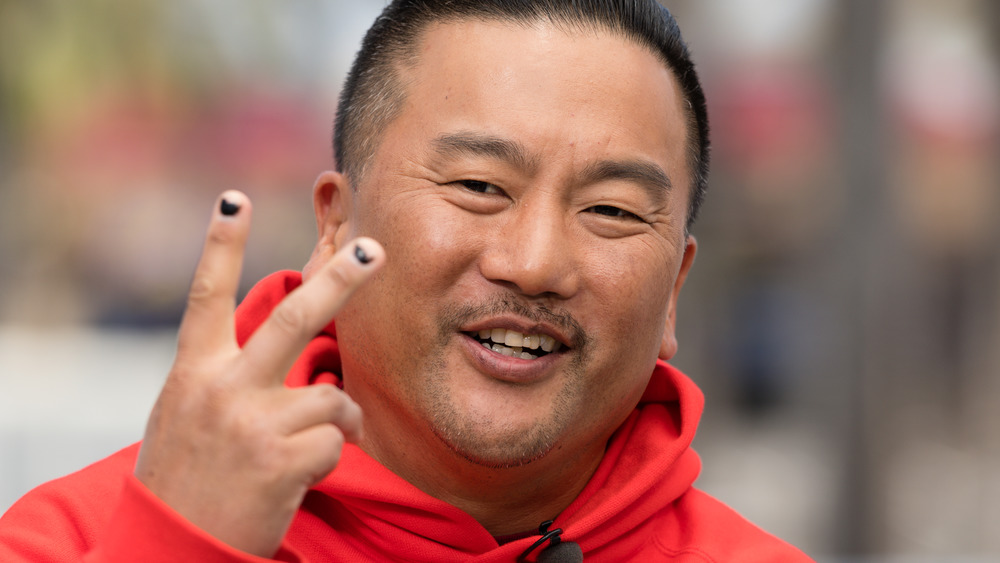 Chef Roy Choi in a red jumper