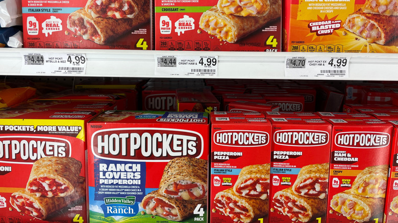 hot pockets in freezer section