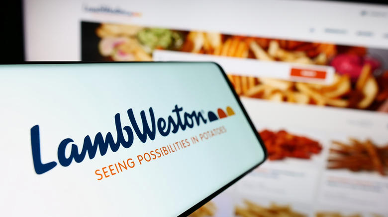 Lamb Weston logo on phone screen