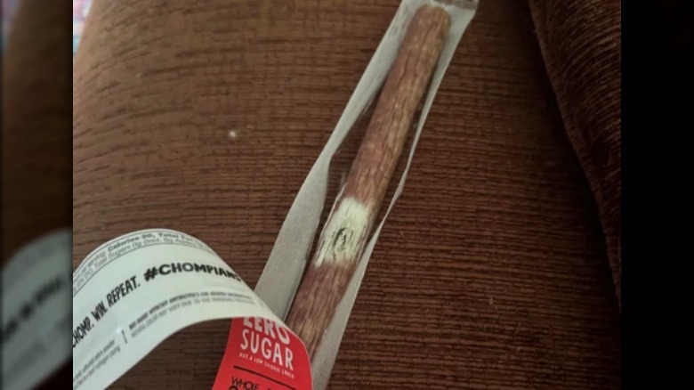 Moldy Chomps beef meat stick