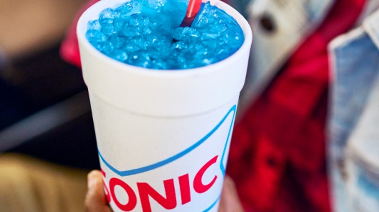 blue Sonic slushie