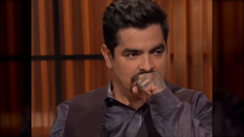 Aarón Sánchez on Chopped looking shocked