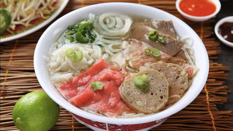 Vietnamese pho in a bowl