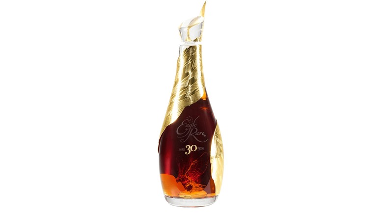 Bottle of Eagle Rare aged 30 years on a white background