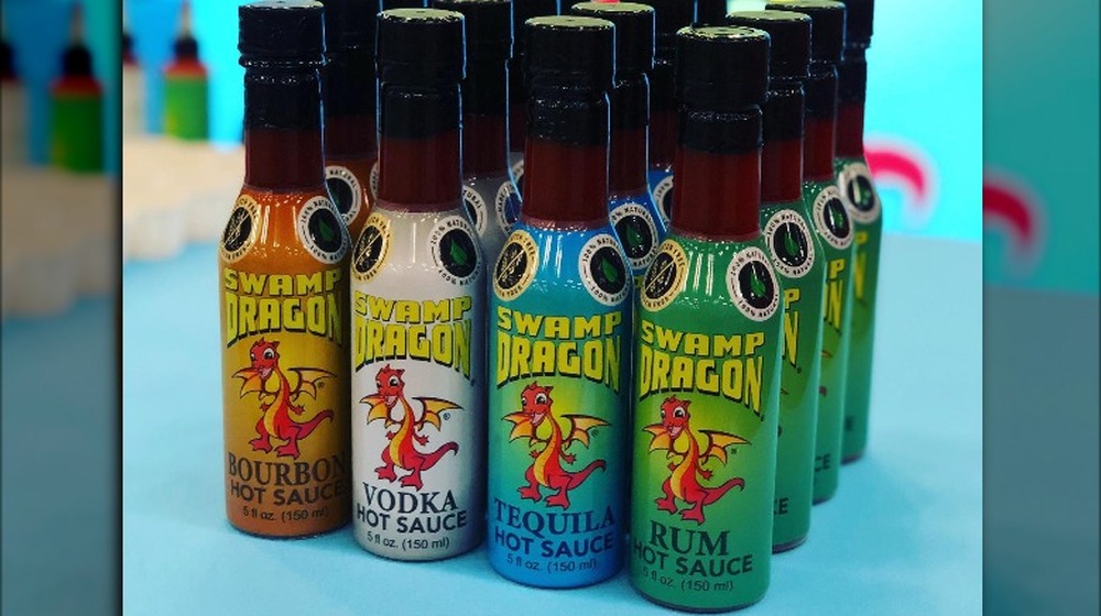 Variety of Swamp Dragon hot sauces