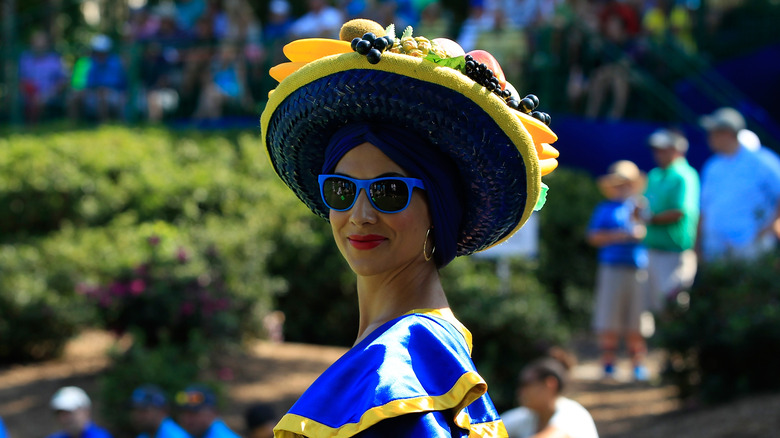 Miss Chiquita mascot smiling