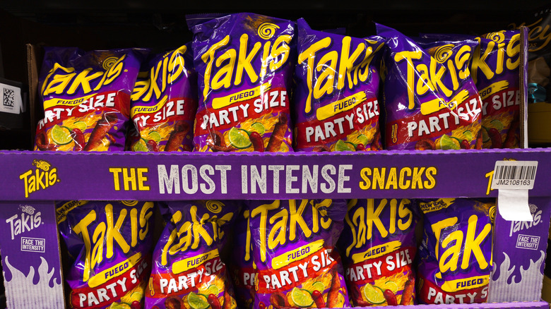 Store display of Fuego-flavored Takis
