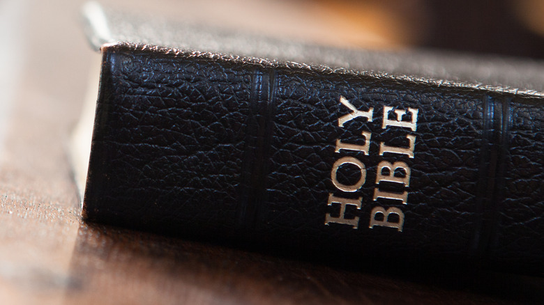 Holy Bible with black cover