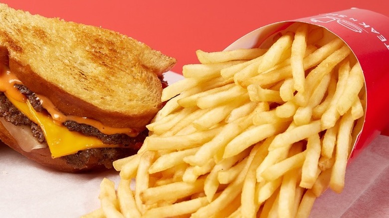 Steak 'n Shake fries with burger melt