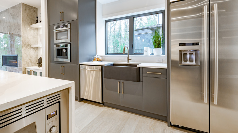 A kitchen with modern appliances