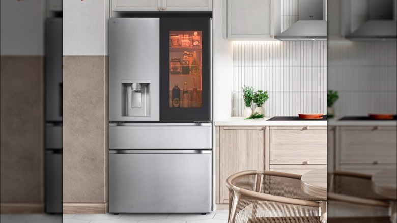 LG refrigerator in a kitchen