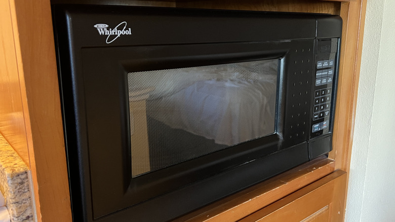 Whirlpool built-in microwave in cabinet