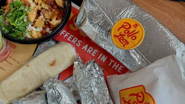 El Pollo Loco burrito and bowl