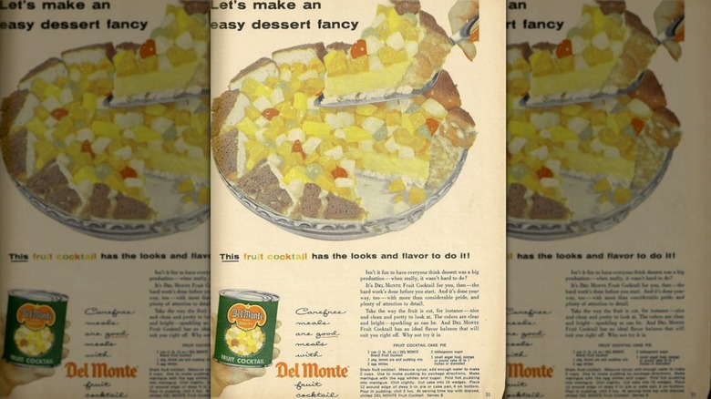 1950s ad for Del Monte fruit cocktail