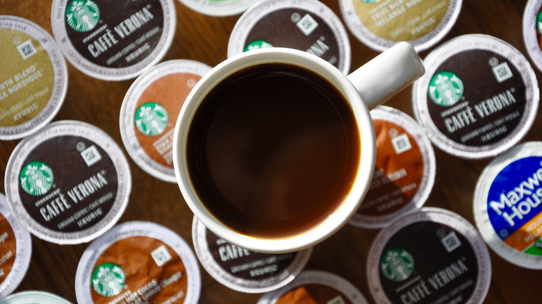 Coffee and Keurig K-cup pods