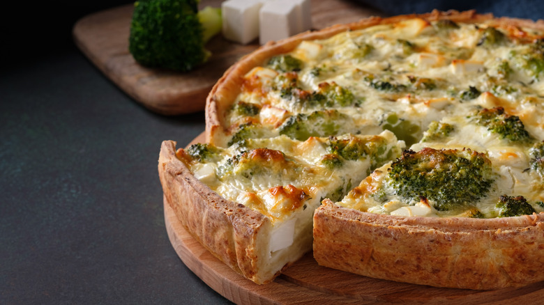Broccoli and Feta Cheese Quiche