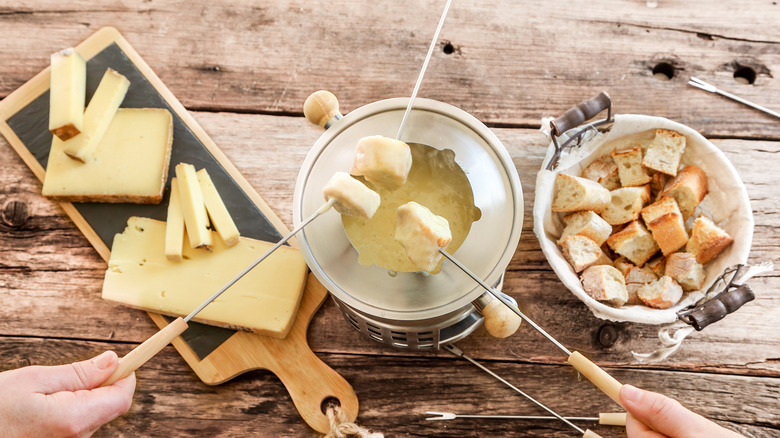 People Eating Fondue